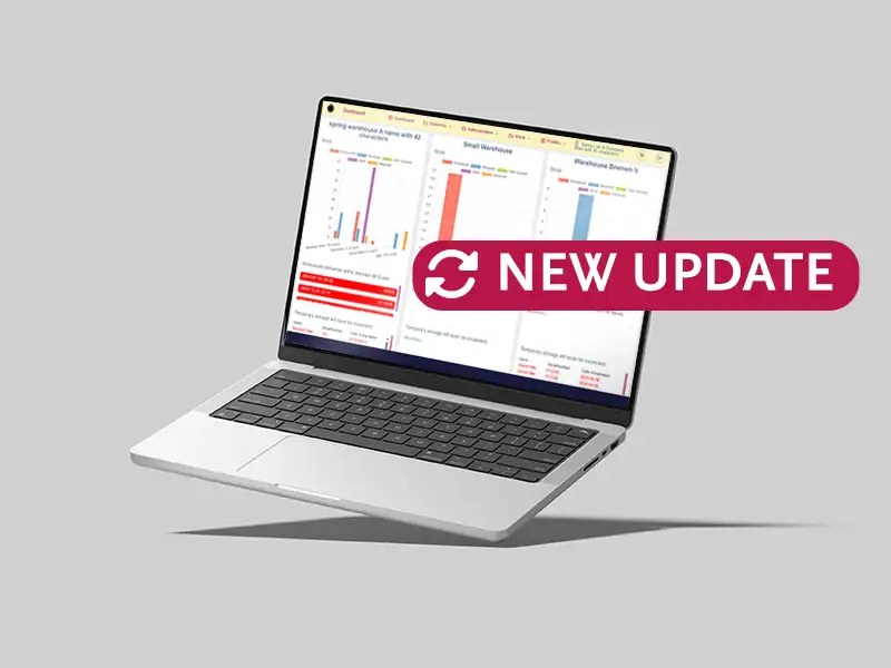 A floating Laptop with Speedson Open an the Title "New Update"